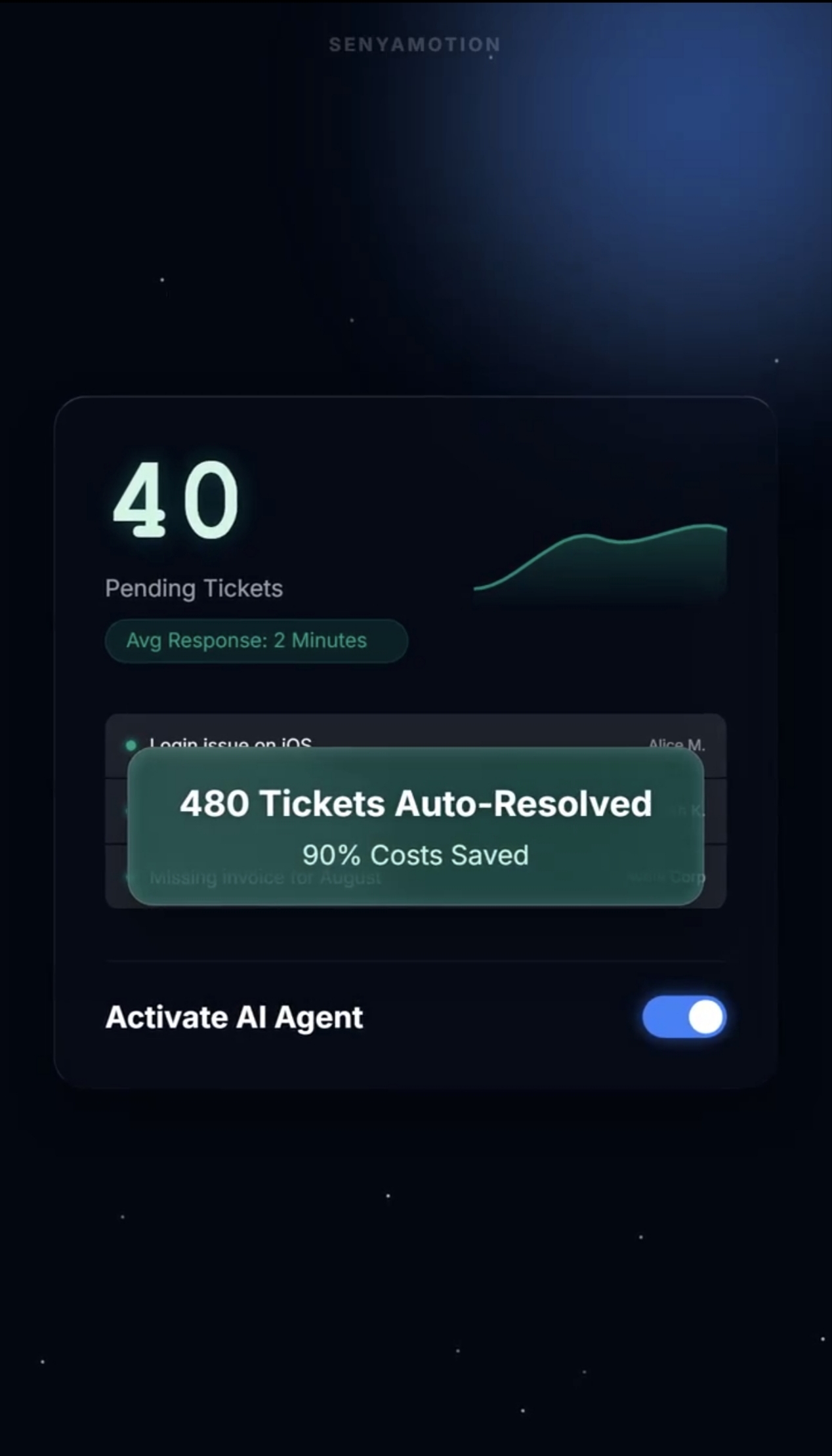 Senyamotion screenshot