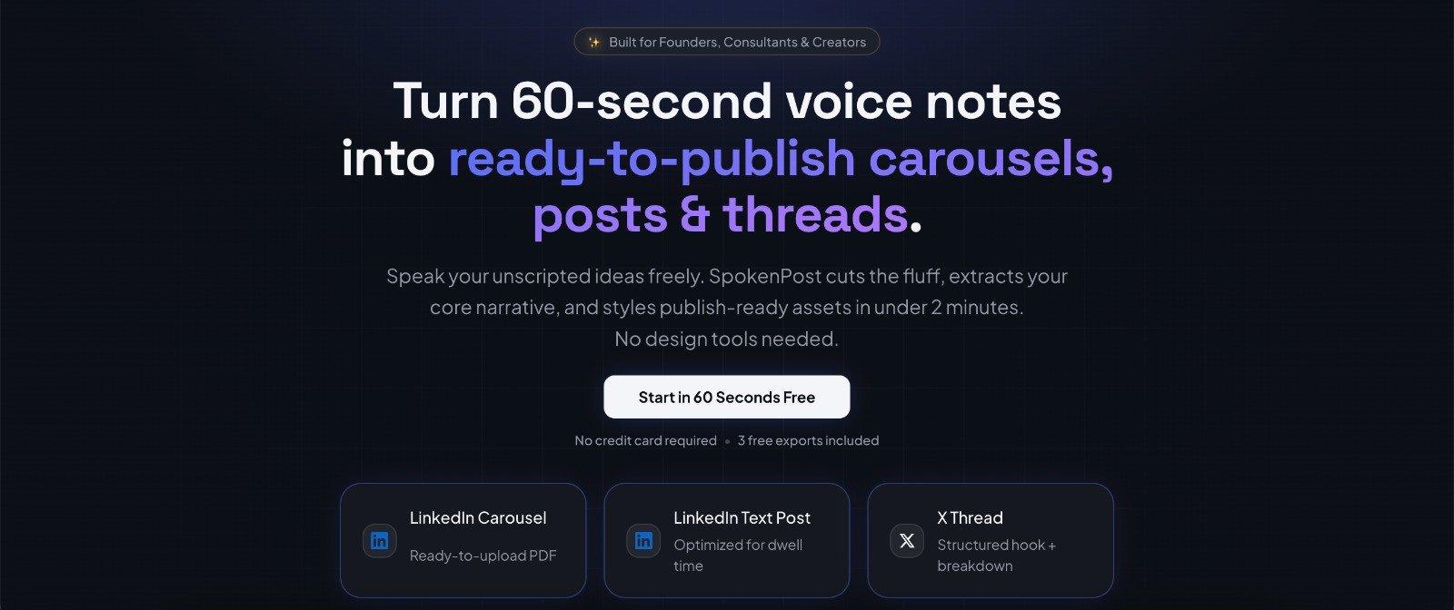 SpokenPost screenshot