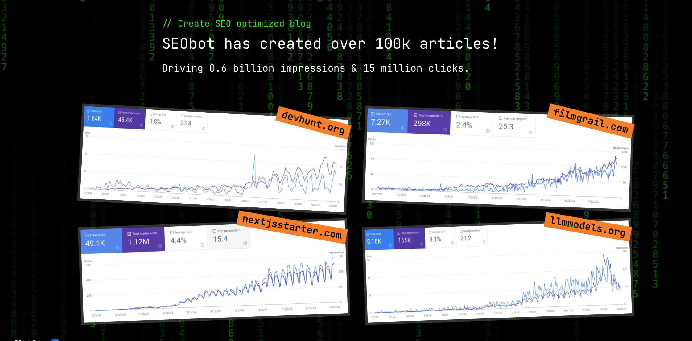 SEObot screenshot