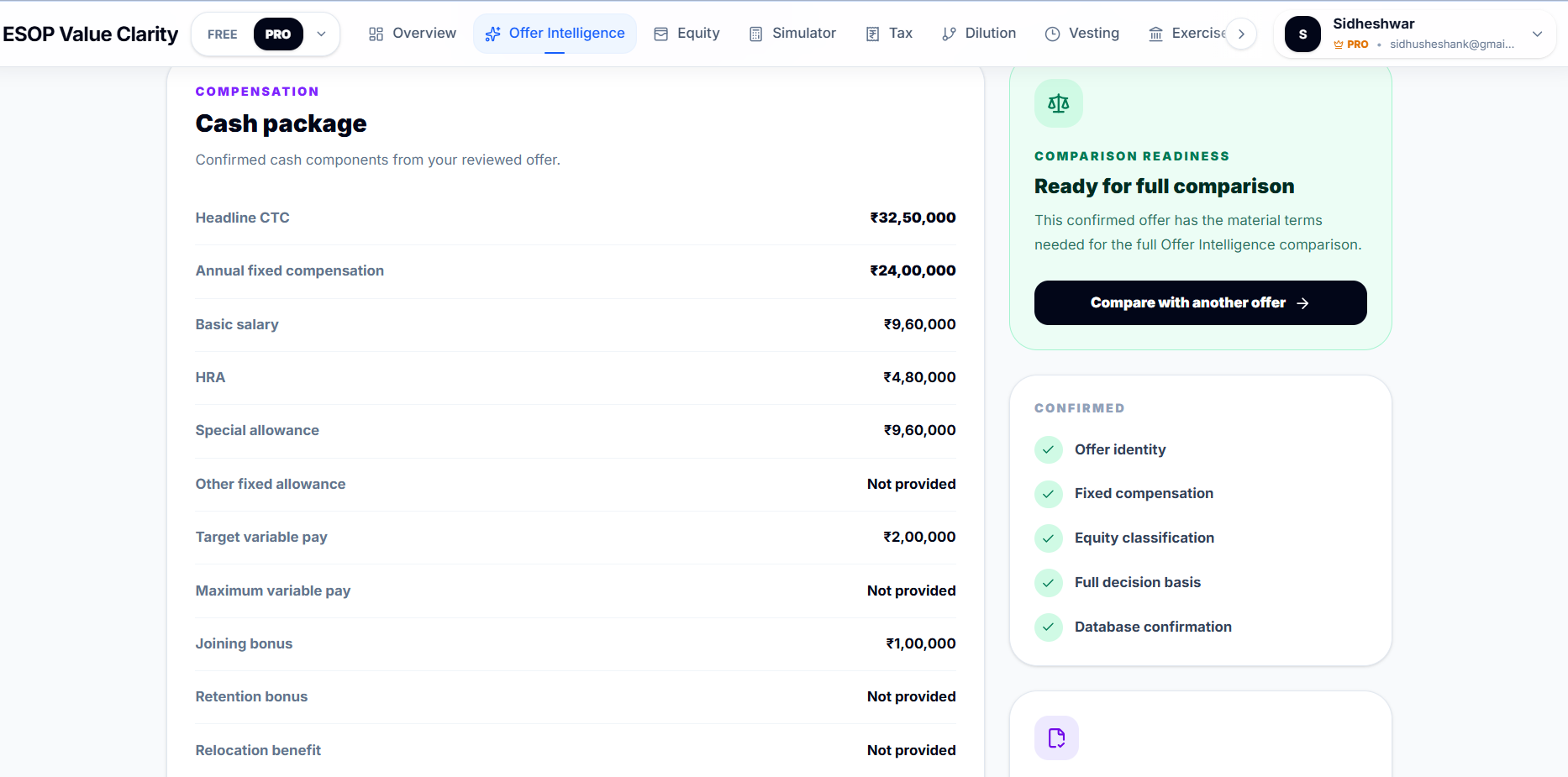 esop value clarity screenshot