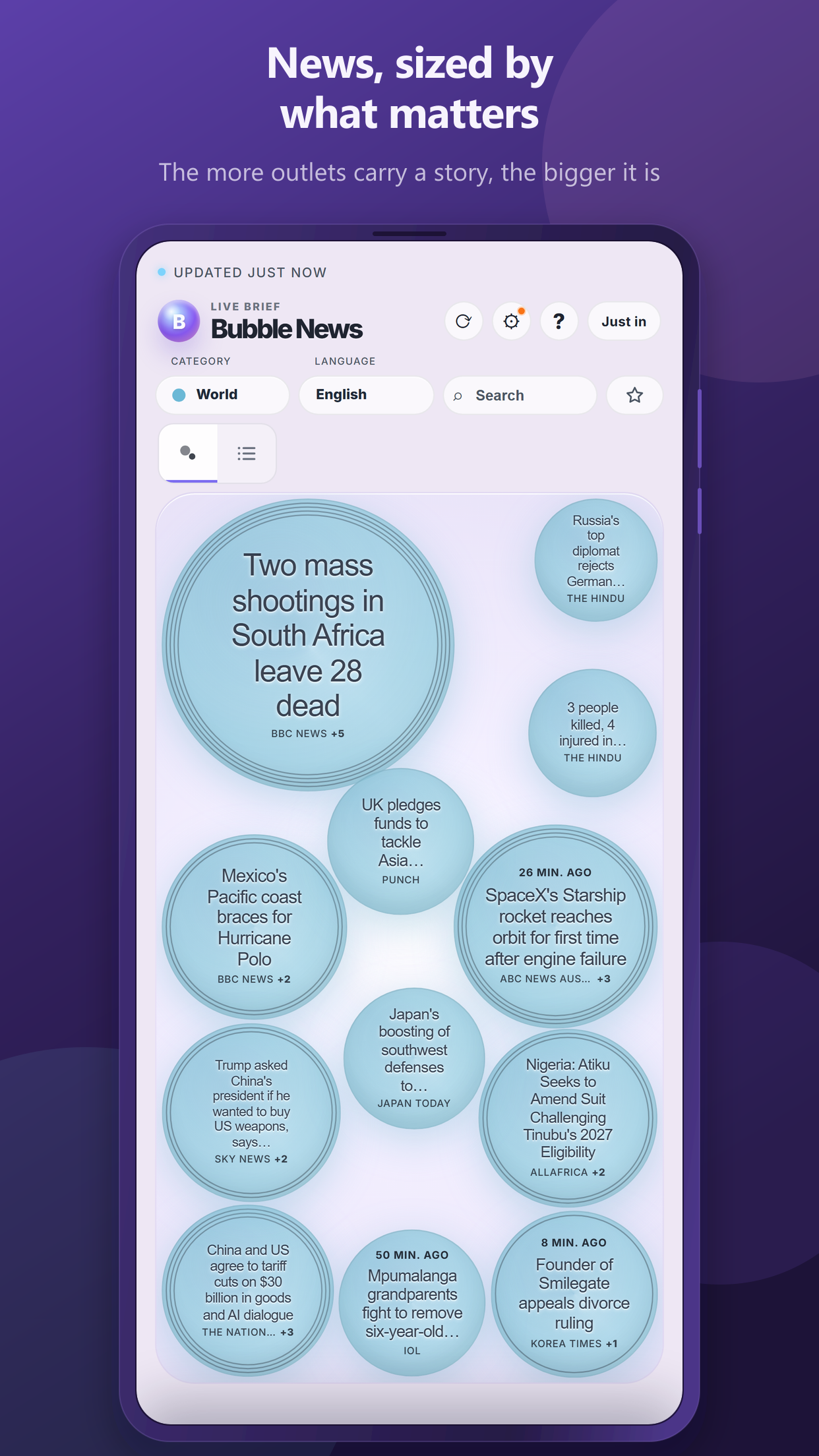 Bubble News screenshot