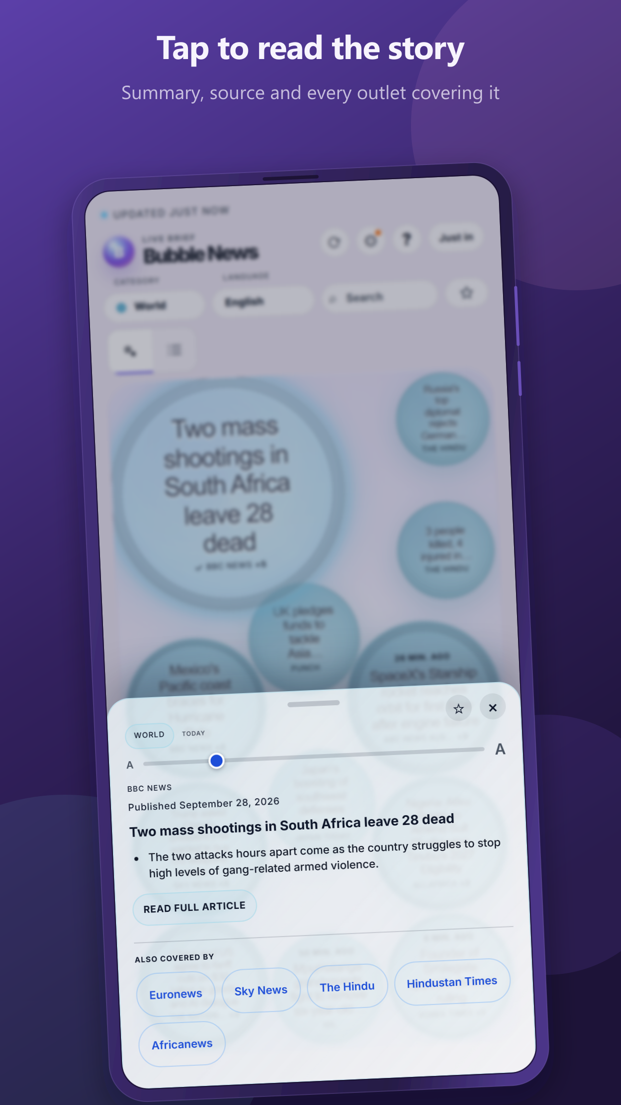 Bubble News screenshot