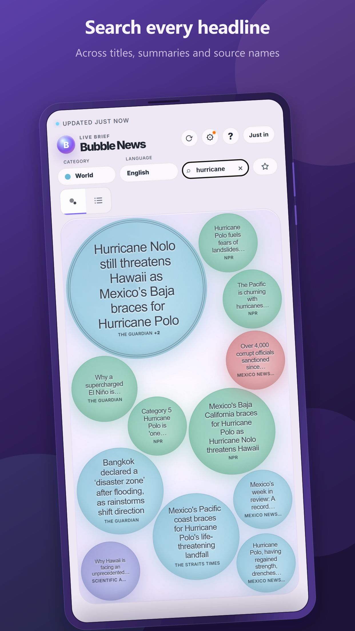 Bubble News screenshot