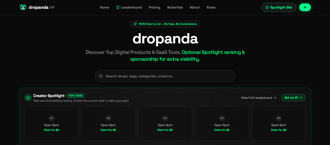 dropanda screenshot