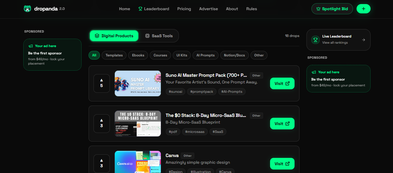 dropanda screenshot